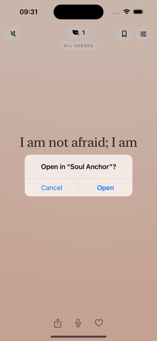 A Scripture affirmation in Soul Anchor